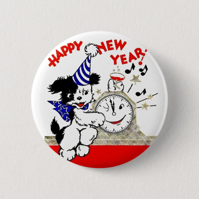 Happy New Year! Pinback Button (Front)