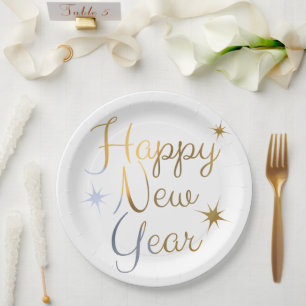 Happy New Year Plates