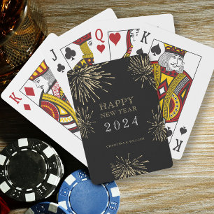 Happy New Year Poker Cards