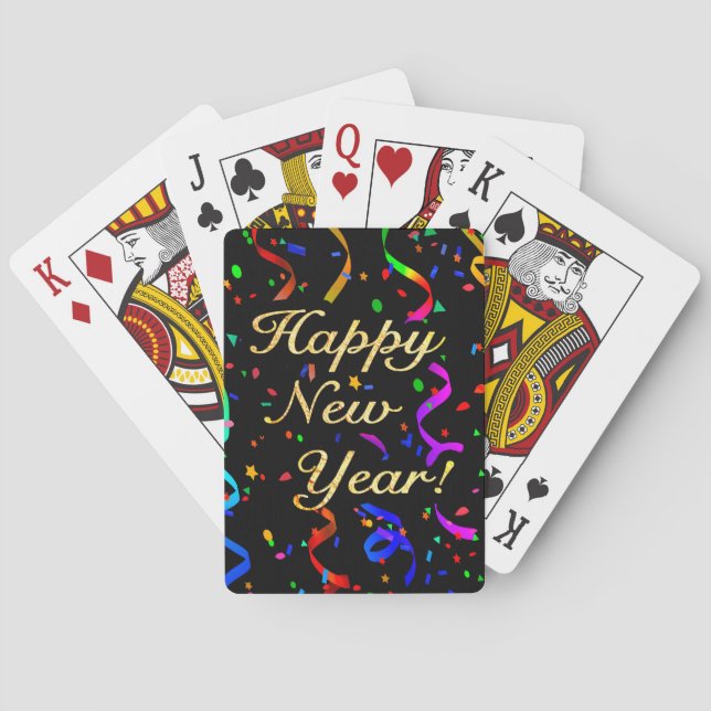 "Happy New Year!" Poker Cards (Back)