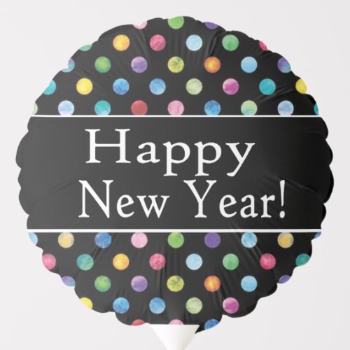 Happy New Year Polka Dots Party Balloon