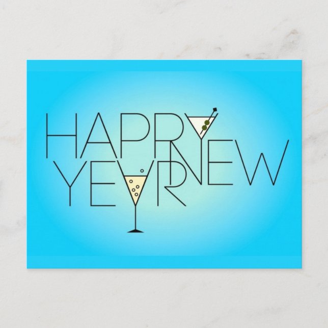 Happy New Year Postcard (Front)