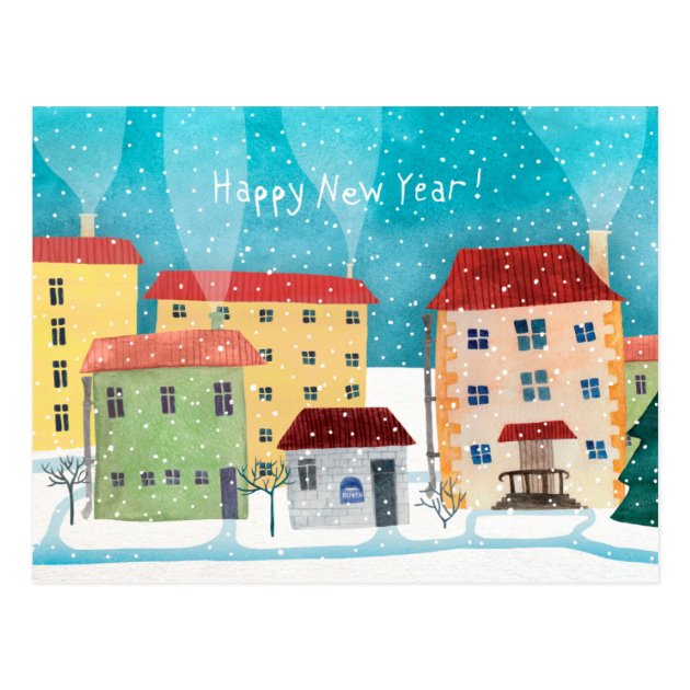 Happy New Year! Postcard
