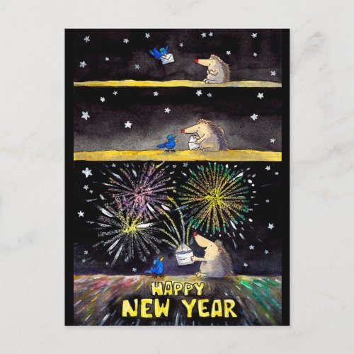 Happy New Year postcard by Nicole Janes