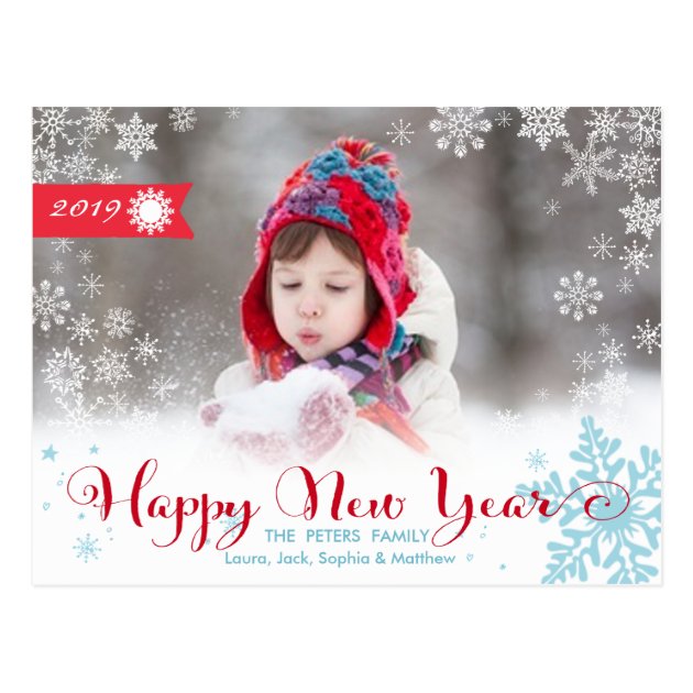 Happy New Year Postcard | Holiday Photo Card