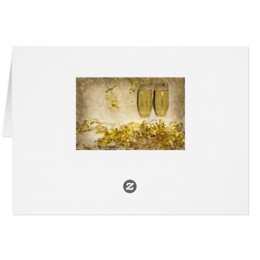 Happy new Year Pretty Sparkles Card (Back Horizontal)