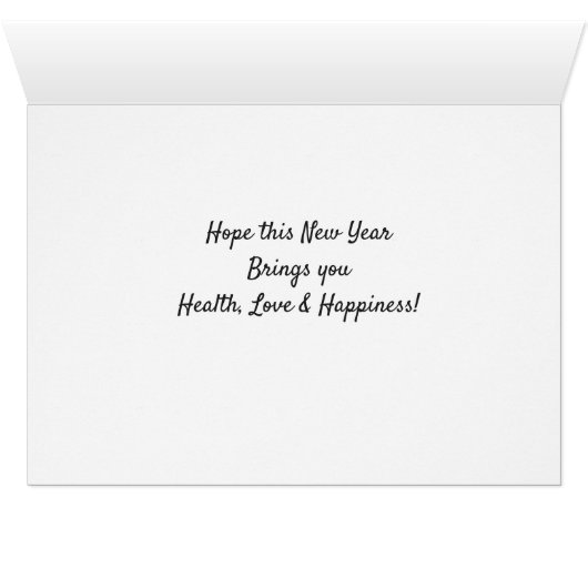 Happy new Year Pretty Sparkles Card (Inside Horizontal (Bottom))