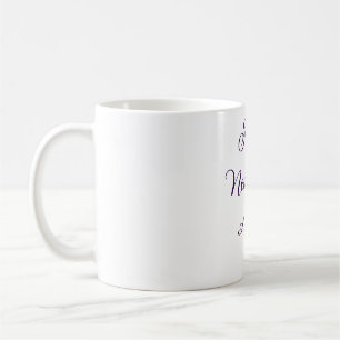 Happy new year purple calligraphy simple minimal  coffee mug