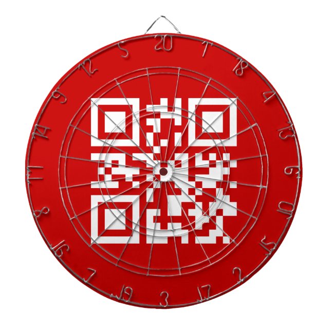 Happy New Year! -- QR Code Dartboard With Darts (Front)