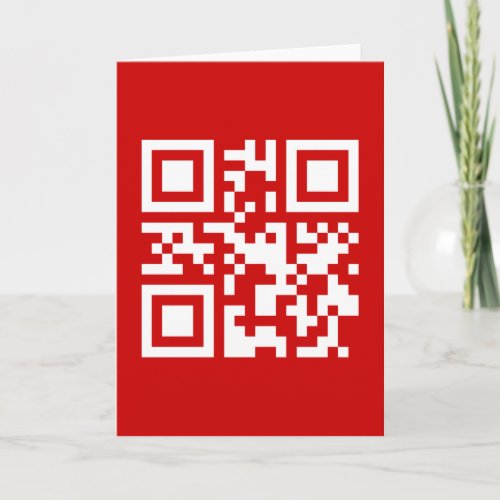 Happy New Year  QR Code Holiday Card