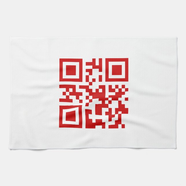 Happy New Year! -- QR Code Kitchen Towel (Horizontal)