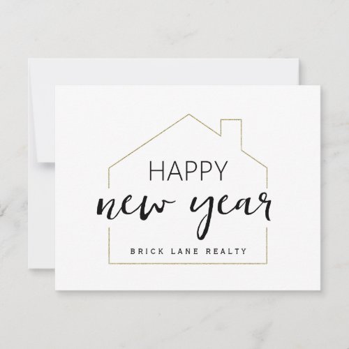 Happy New Year Real Estate  Card