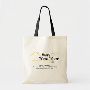 Happy New Year Real Estate Client Appreciation Tote Bag