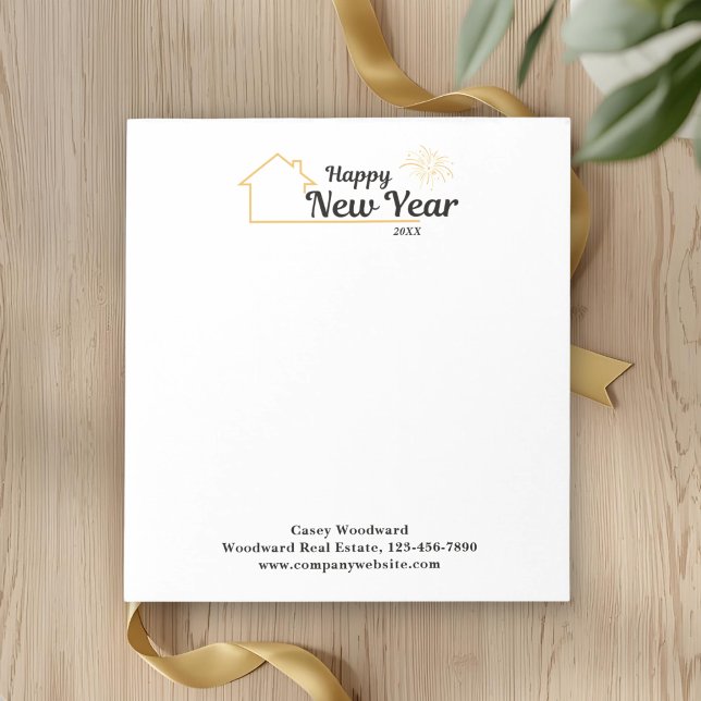 Happy New Year | Real Estate Promotional Budget  Notepad (Creator Uploaded)