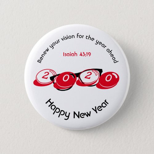 Happy New Year RENEW VISION 2020 Stylish Button
