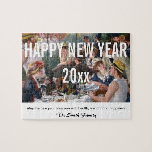 Happy New Year  Renoirs Luncheon Boating Party Jigsaw Puzzle
