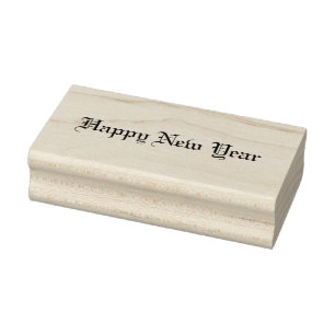 Happy New Year Rubber Stamp
