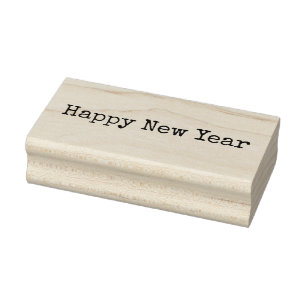 Happy New Year Rubber Stamp