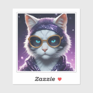 Happy New Year’s party - Cat in Disguise Sticker