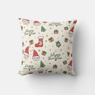 Happy New Year Santa Cushion