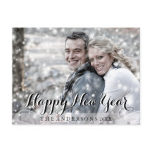 HAPPY NEW YEAR Script Modern Custom Photo