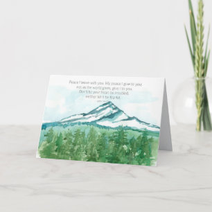 Happy New Year Scripture Bible Winter Mountains Card