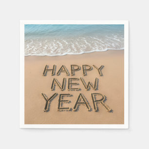 Happy New Year Seashore Napkins