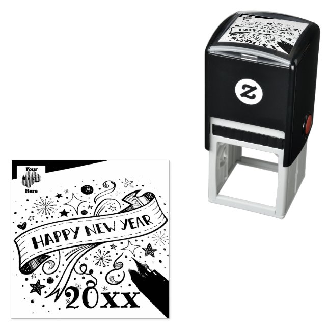 Happy New Year Self-inking Stamp (In Situ)