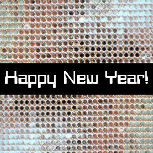 Happy New Year Sequin Sticker