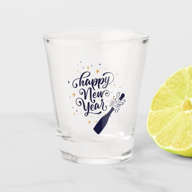 Happy New Year Shot Glass (Front)