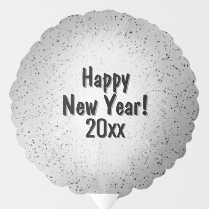 Happy New Year Silver Glitter