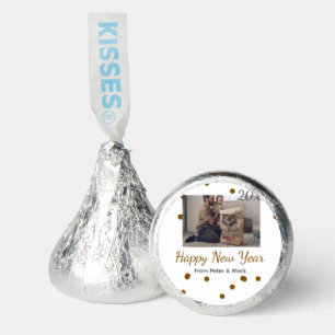 Happy new year Single father add photo name brown  Hershey®'s Kisses®