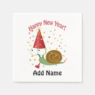 Happy New Year! Snail Napkins