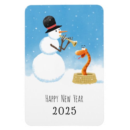 Happy New Year Snake Chinese Lunar Zodiac 2025 Magnet