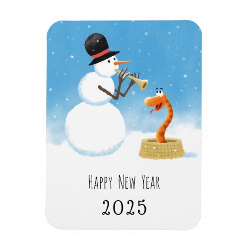 Happy New Year Snake Chinese Lunar Zodiac 2025 Magnet