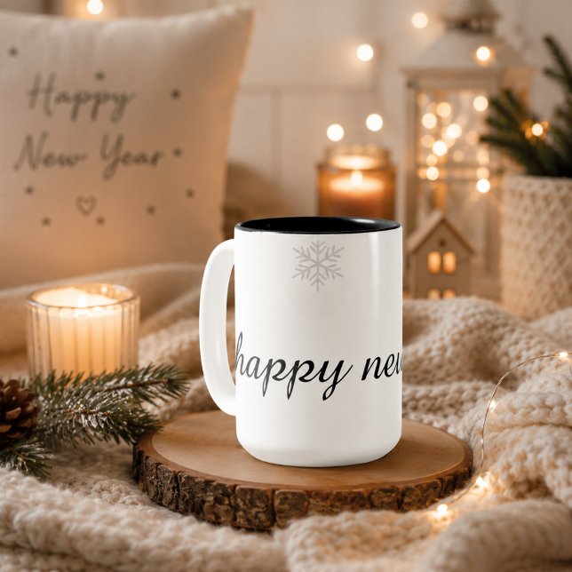 Happy New Year Snowflake Coffee Mug (Creator Uploaded)
