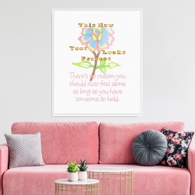 Happy New Year Someone To Hold Quote  Canvas Print (Insitu(LivingRoom))