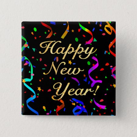 "happy New Year!" Square Button
