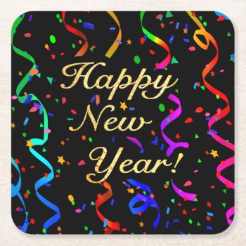 "happy New Year!" Square Paper Coaster by _HappyNewYear at Zazzle