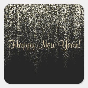 Happy New Year Square Sticker
