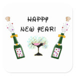 Happy New Year Square Sticker