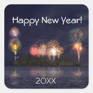 Happy New Year Square Sticker