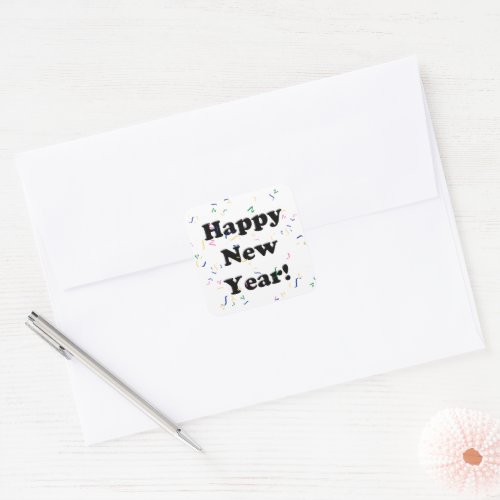 Happy New Year Square Sticker