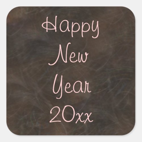 Happy New Year Square Stickers _ change year