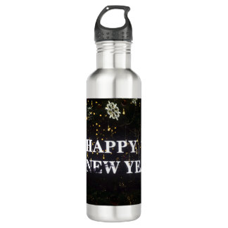 HAPPY NEW YEAR STAINLESS STEEL WATER BOTTLE