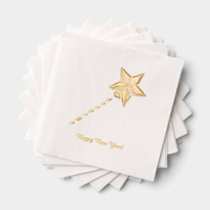 Happy New Year Star Hat Foil Napkins