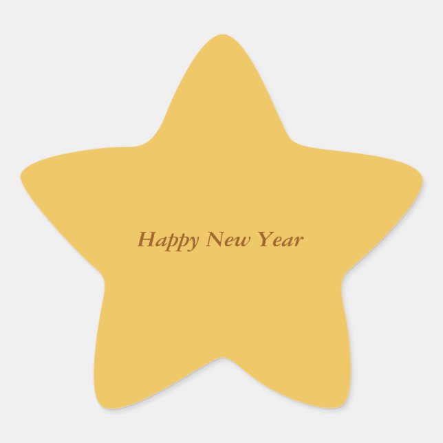Happy New Year Star Sticker (Front)