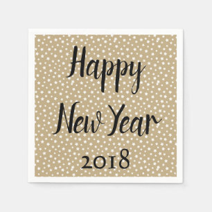 Happy New Year Stars Paper Napkins