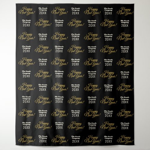 Happy New Year Step and Repeat Photo Backdrop