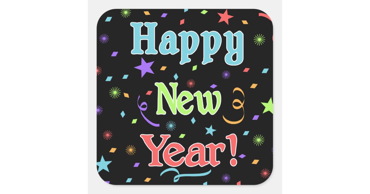 Happy New Year Sticker | Zazzle.com